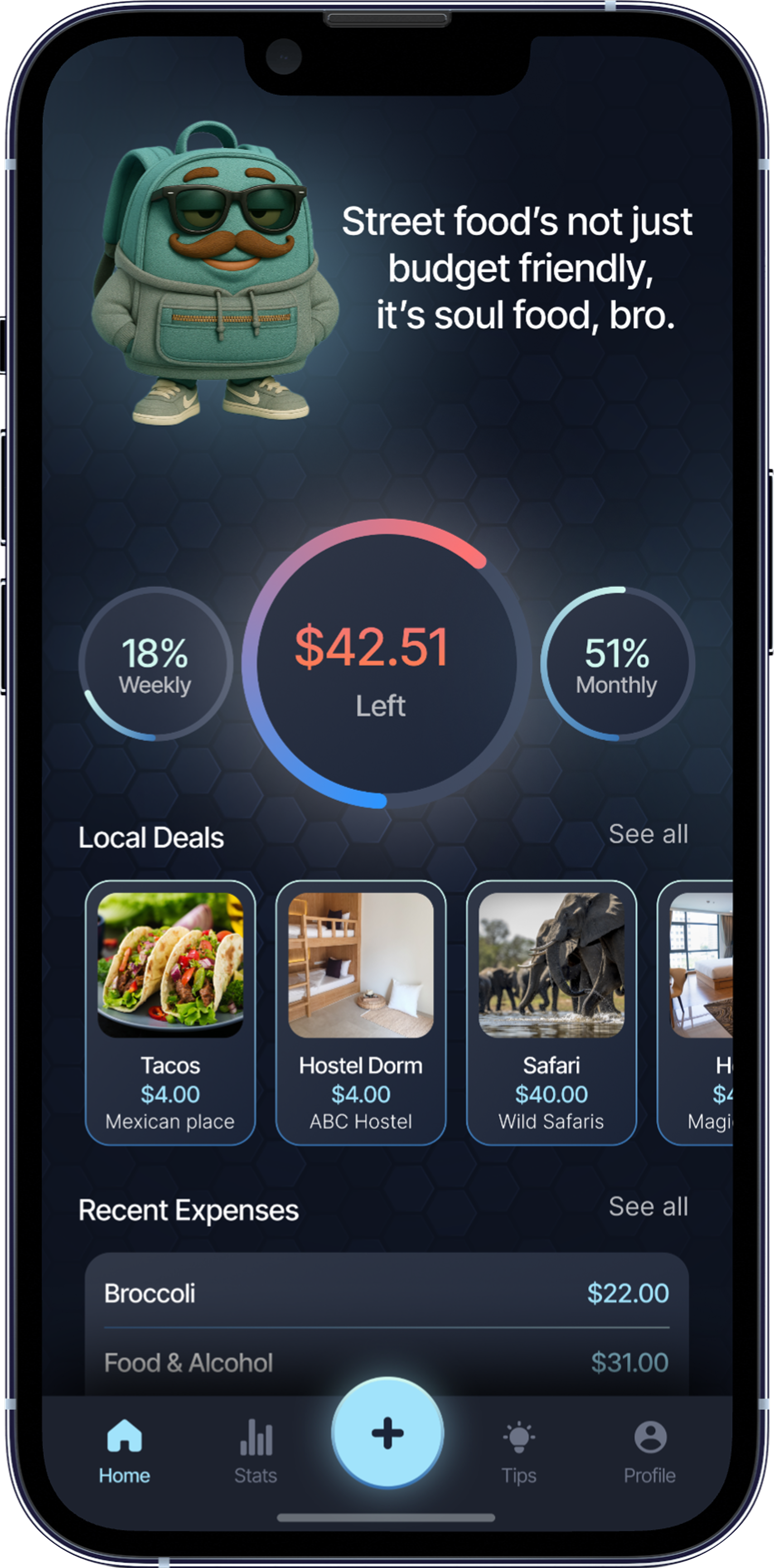 Main Dashboard Screen
